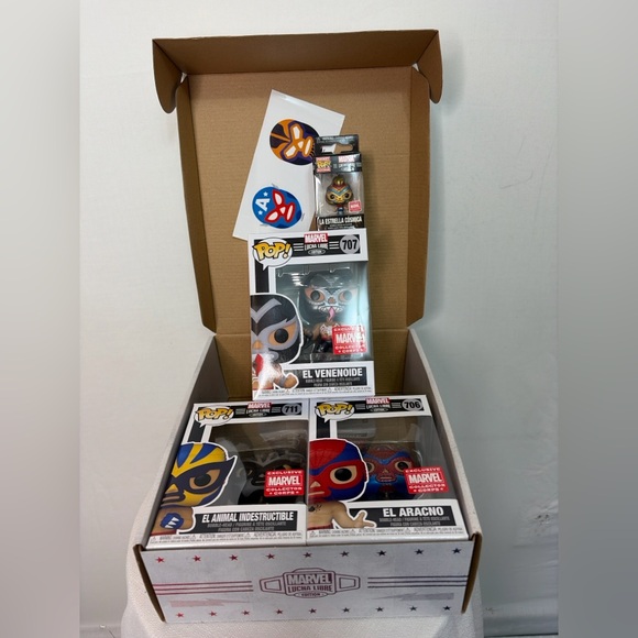 Marvel Lucha Libre Funko Pop Collector Corps Exclusive Box Set New(F98)”